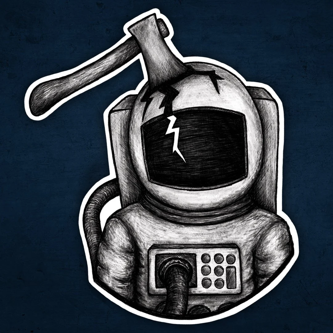 Axed Astronaut Sticker