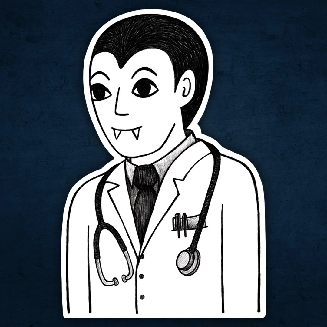 Vampire Physician Sticker