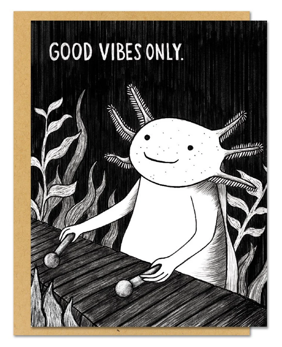 Good Vibes Only Greeting Card