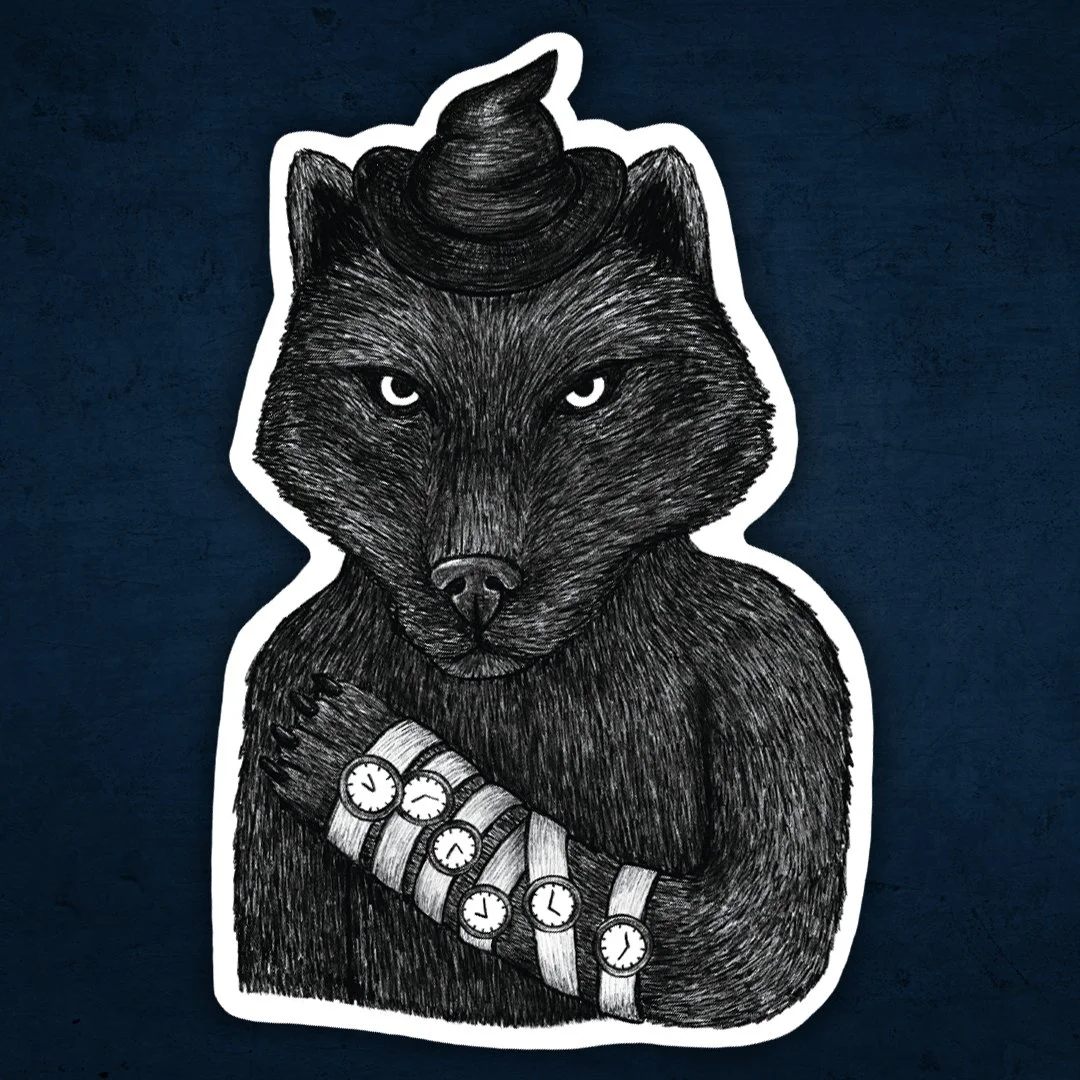 Witchy Wolf Watchman Sticker