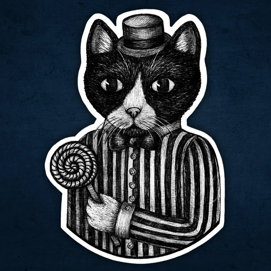 Cat Candymaker Sticker