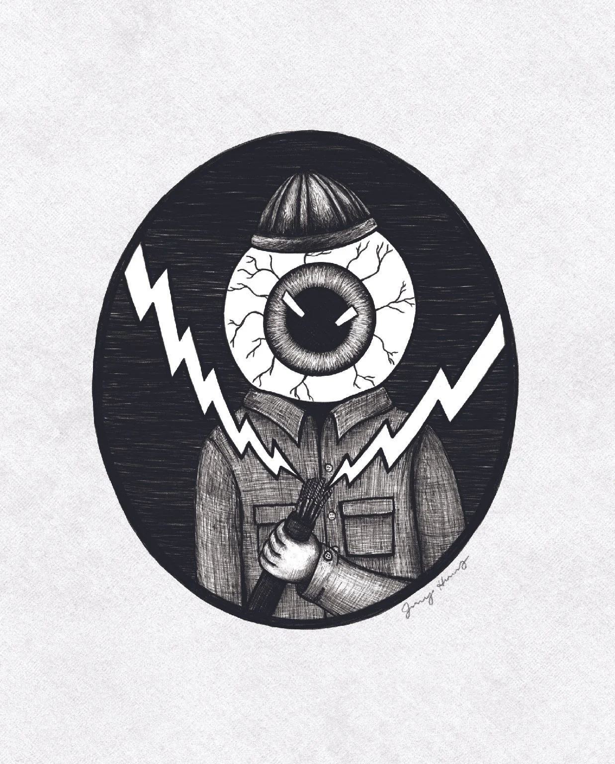 Eyeball Electrician Art Print