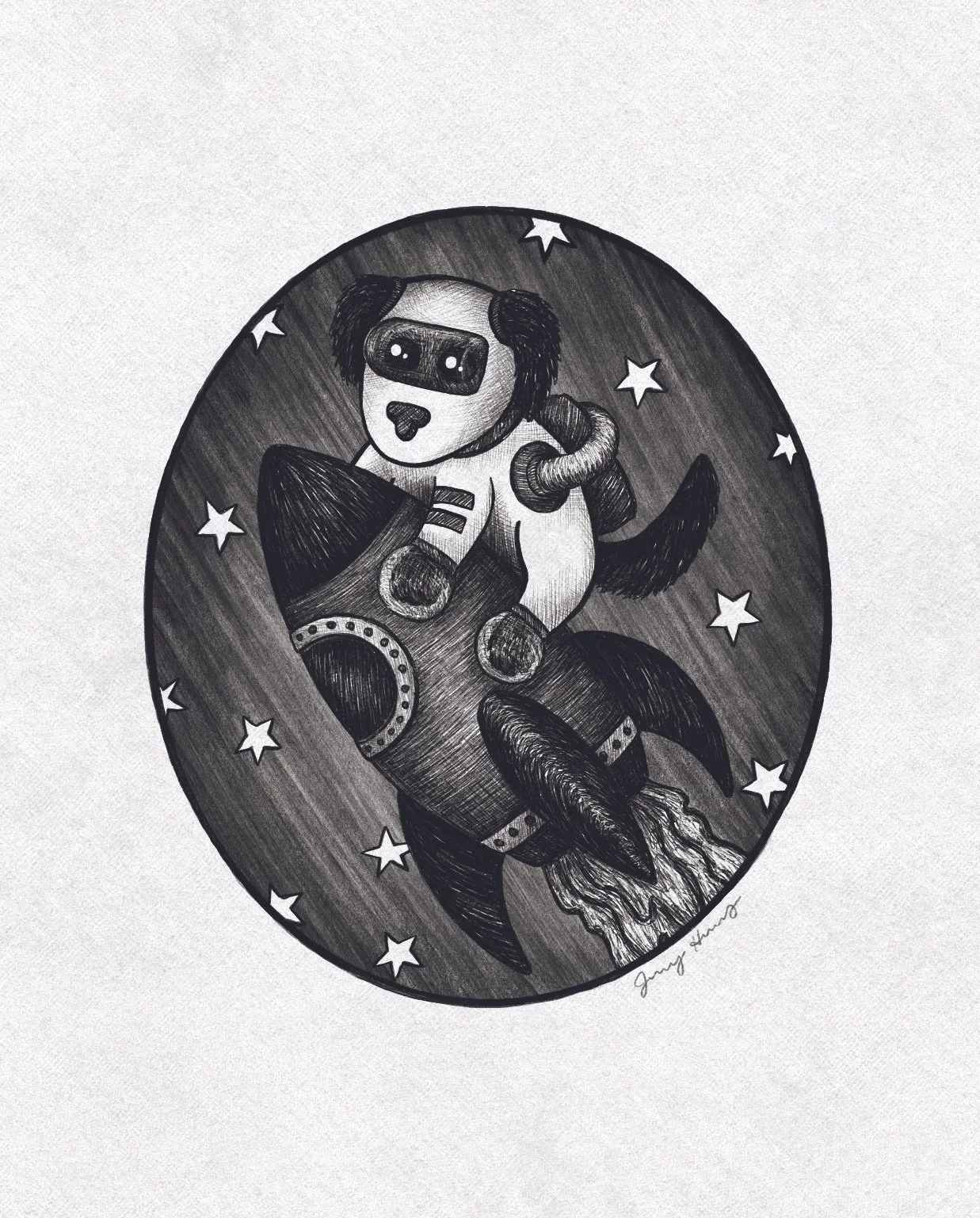 Rocket Dog Art Print