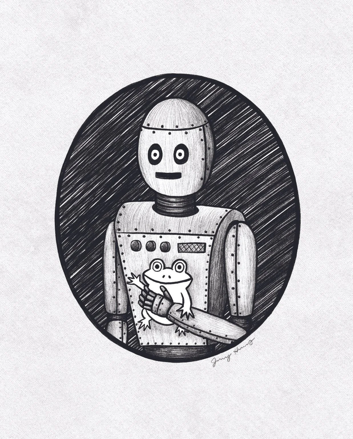 Robot’s Friend Art Print