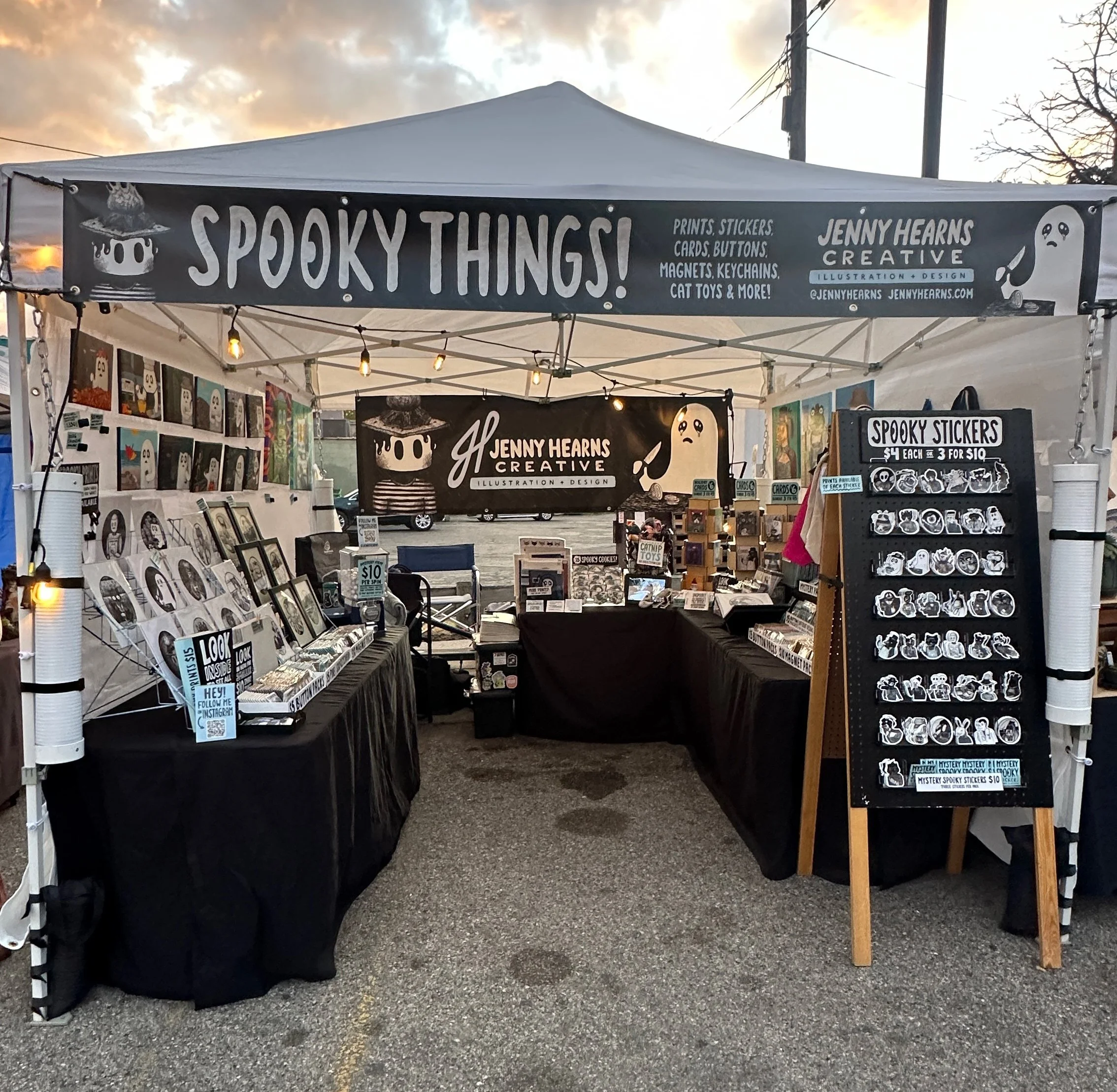 Image of Jenny Hearns' market booth.