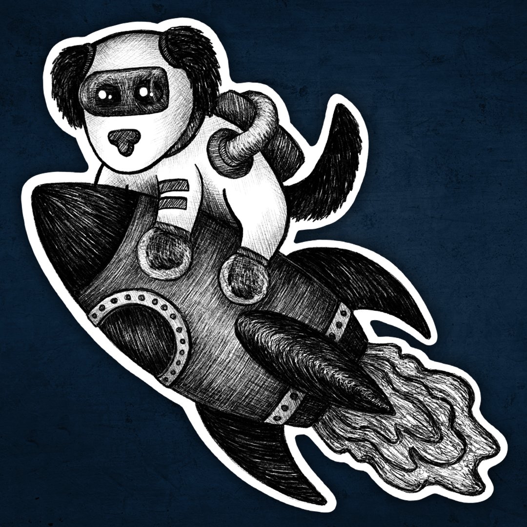 Rocket Dog Sticker