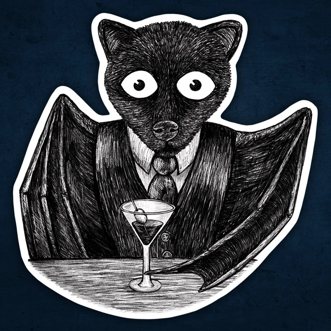 Bat Bartender Sticker
