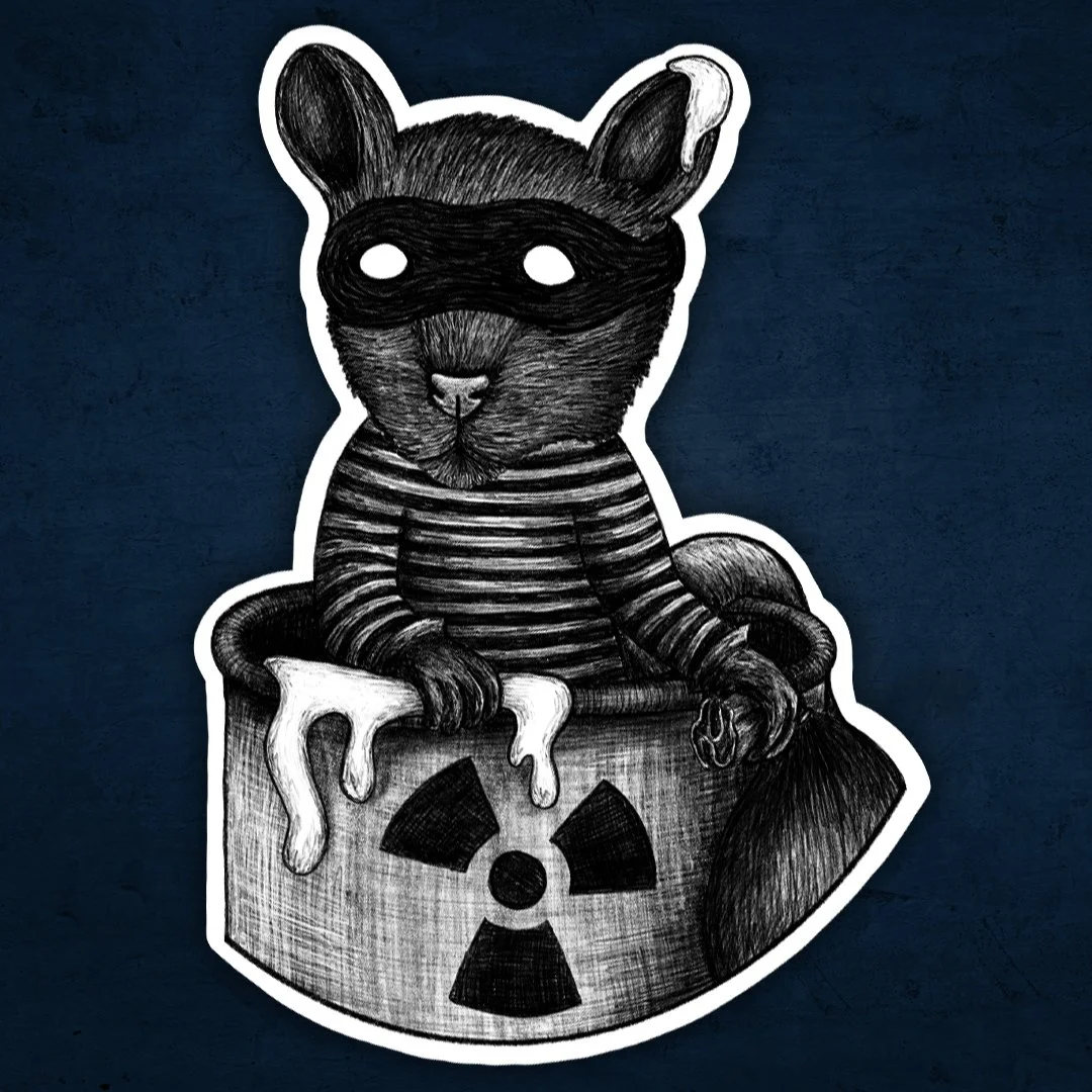Radioactive Rodent Robber Sticker