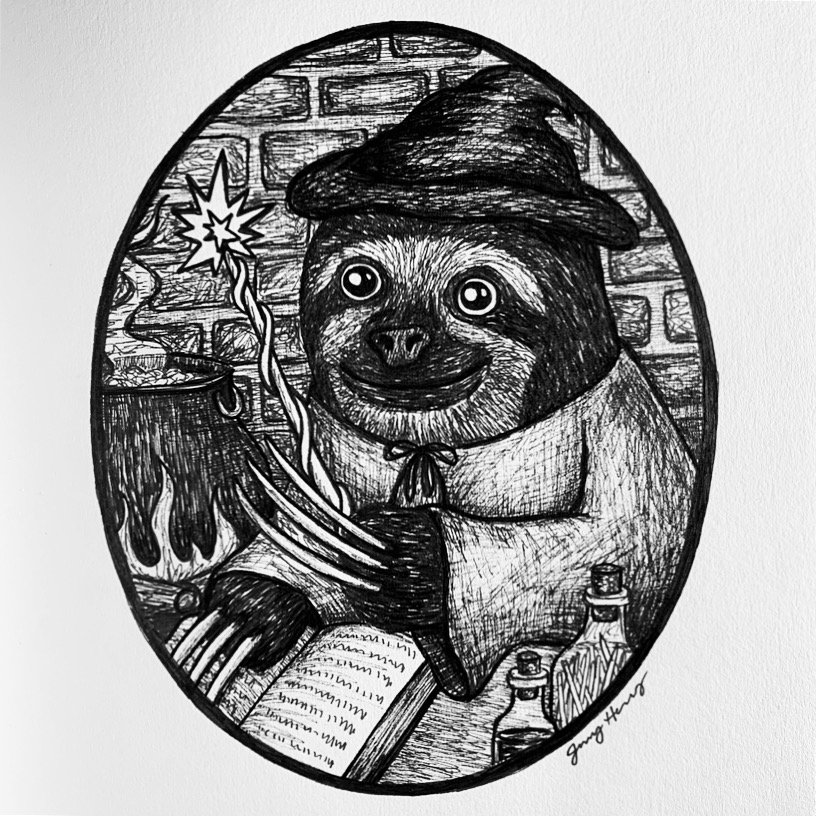 Spooky Sloth Spellcaster
