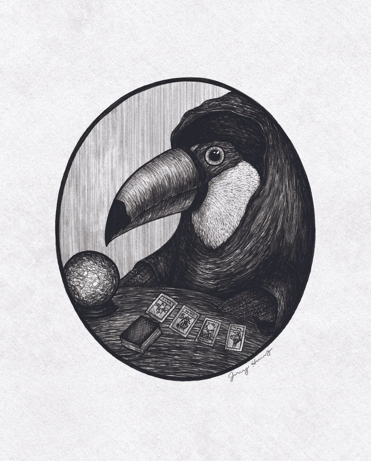 Toucan Tarot Reader Art Print