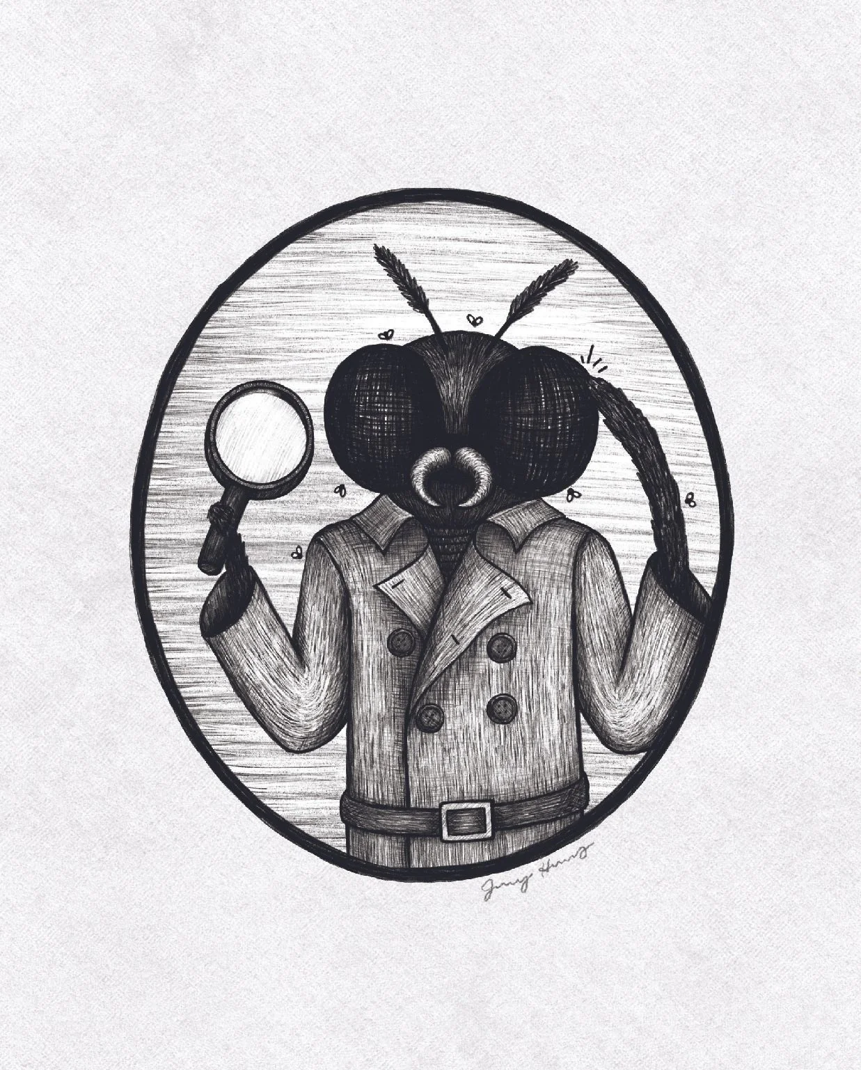 Itchy Insect Investigator Art Print