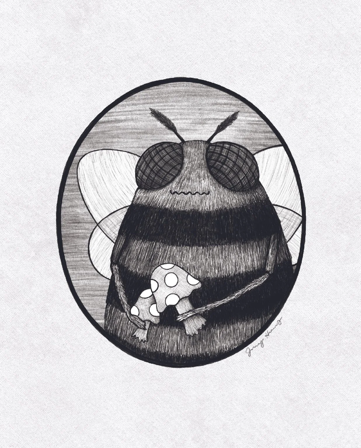 Bumblebee Botanist Art Print