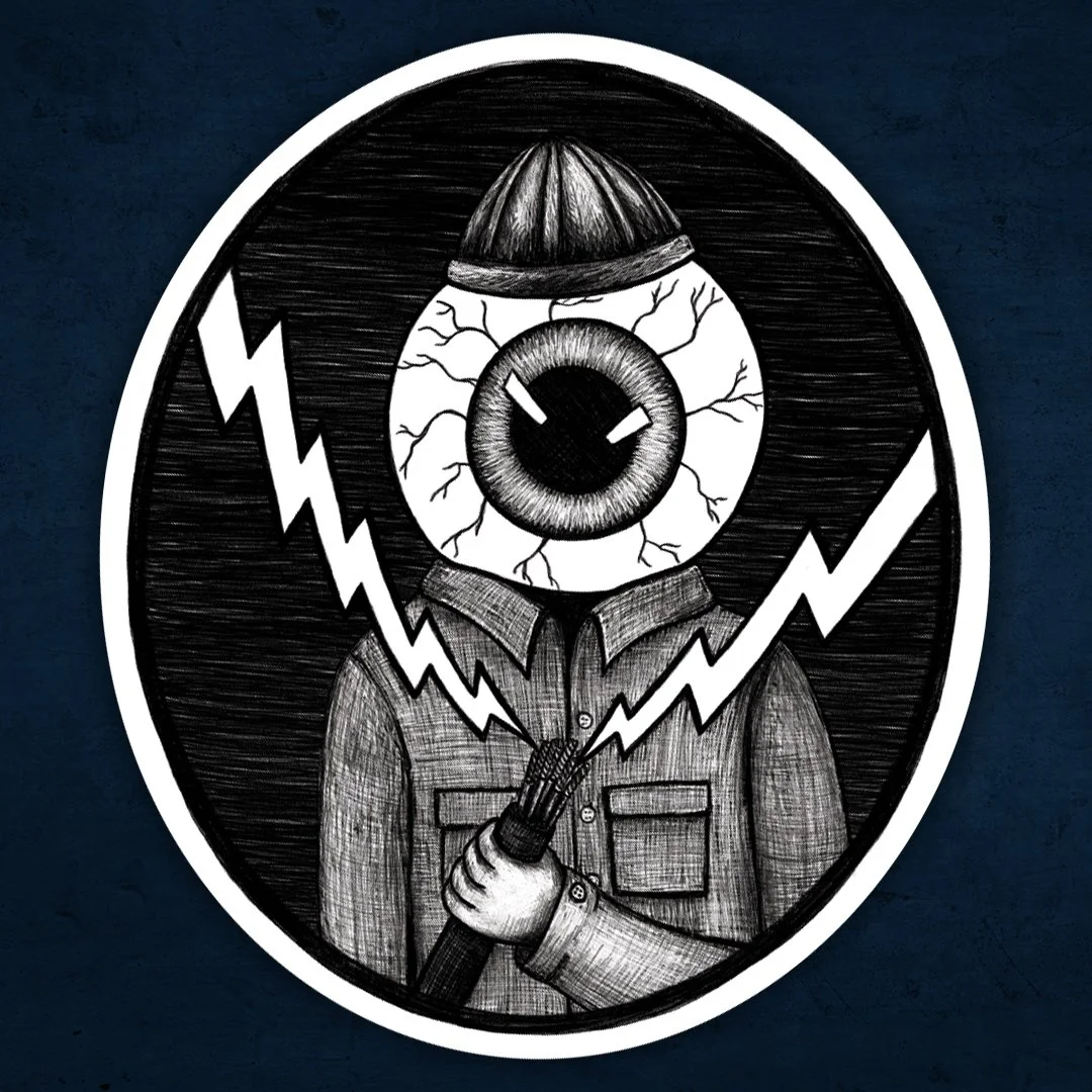 Eyeball Electrician Sticker