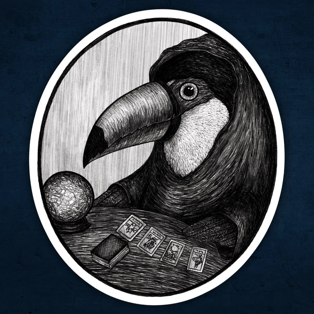 Toucan Tarot Reader Sticker