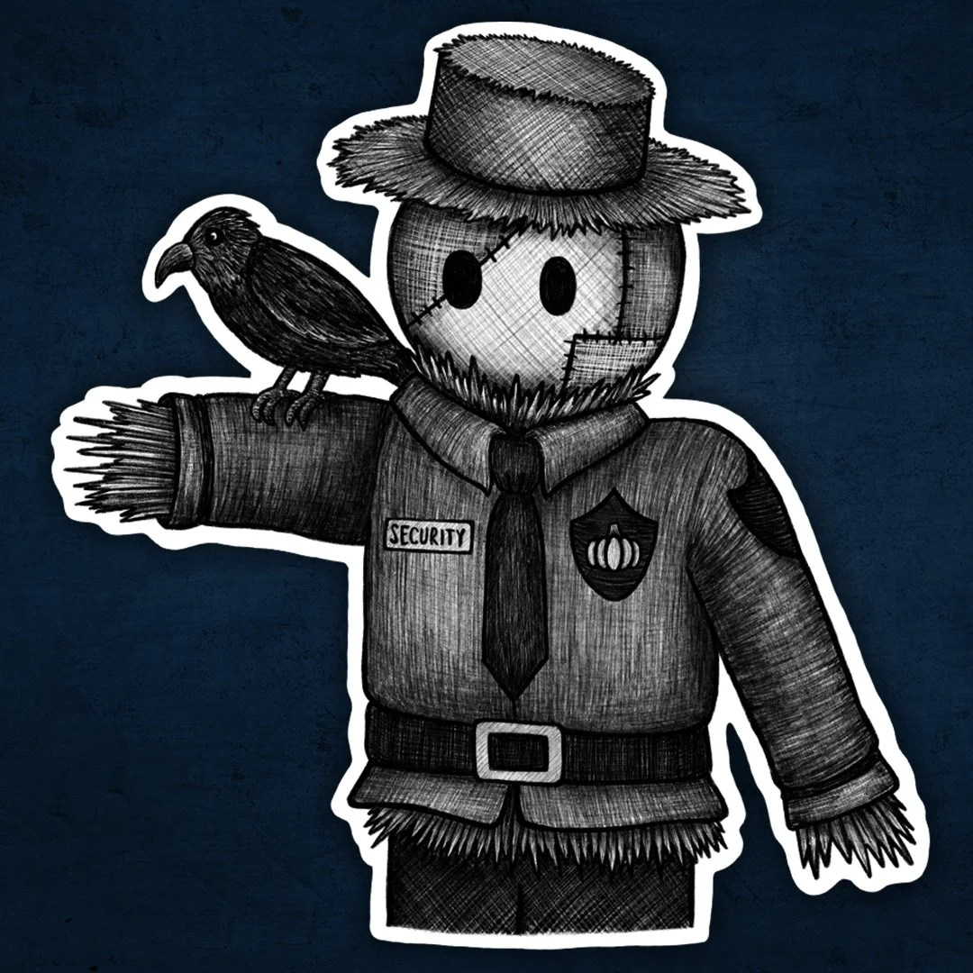 Scarecrow Security Guard Sticker