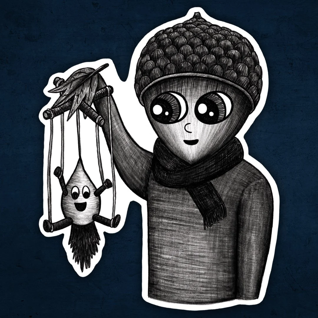 Acorn Puppeteer Sticker