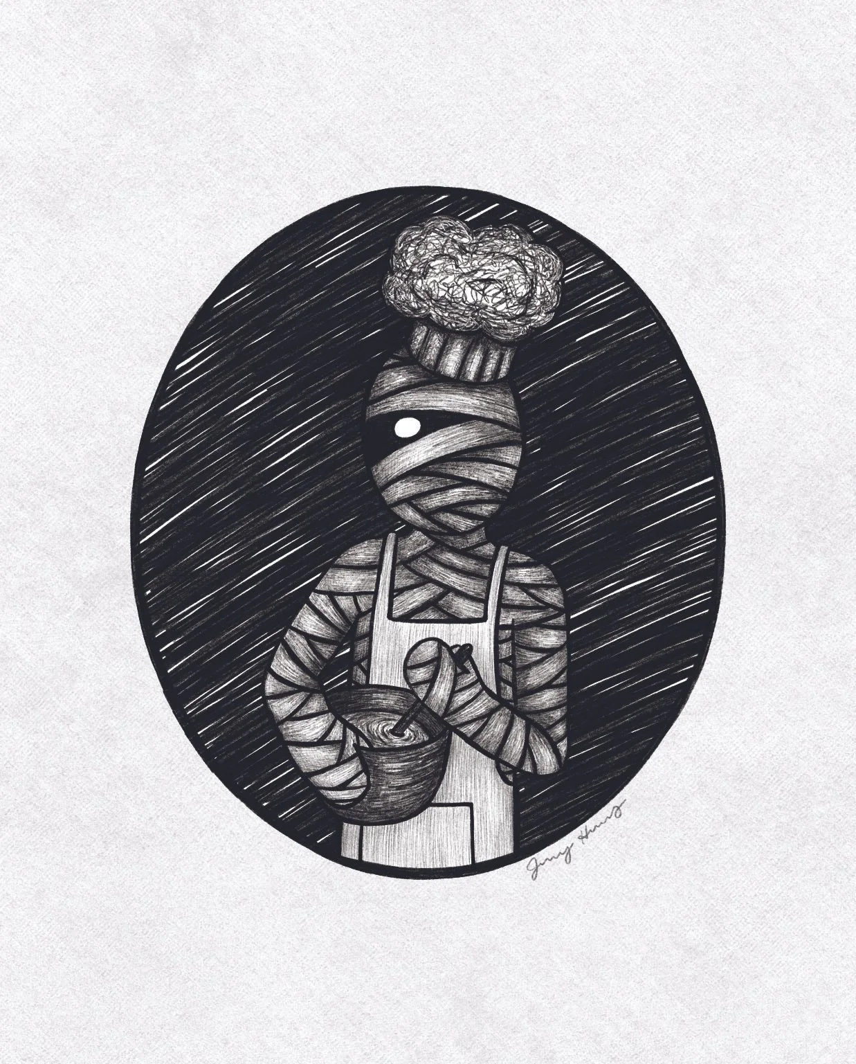 Mummy Chef Art Print