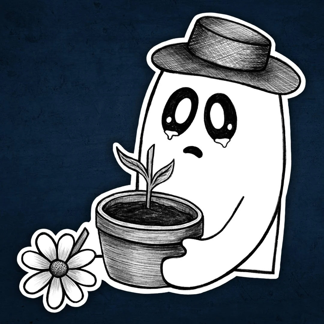 Ghost Gardener Sticker