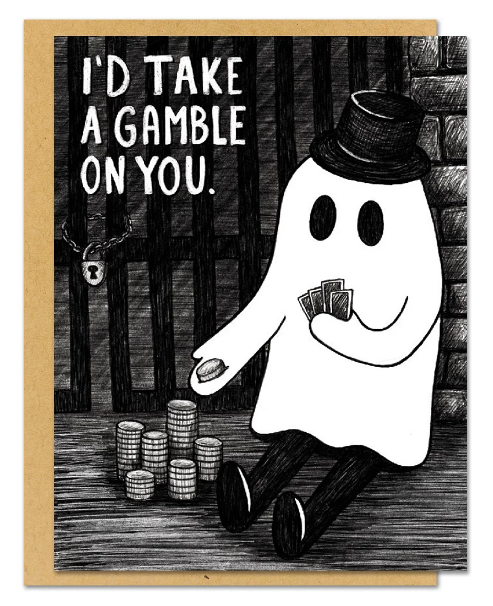Take A Gamble Greeting Card