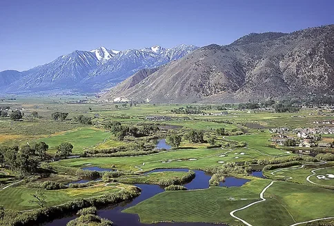 Scenic Carson Valley Nevada with snow-capped Sierra Nevada mountains — Reno Tahoe dining region WhereRenoEats