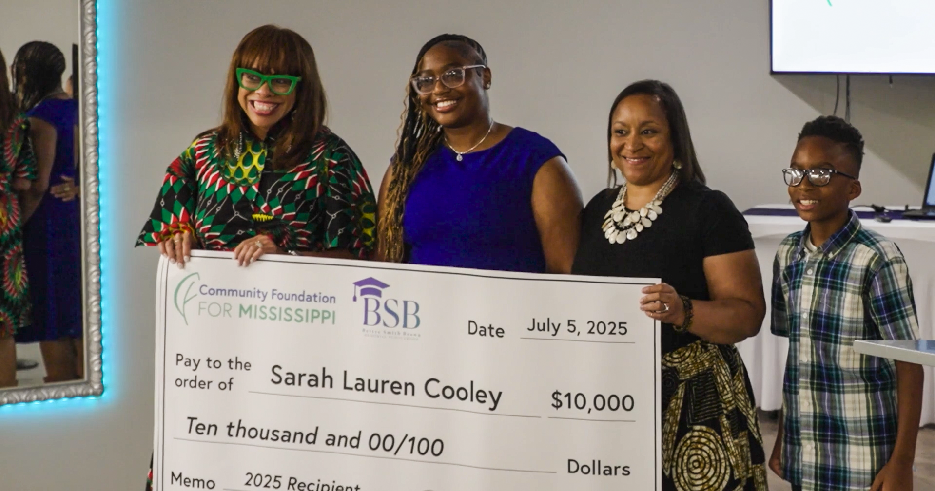  Sarah Lauren Cooley, 2025 recipient of the Bettye Smith Brown Memorial Scholarship 