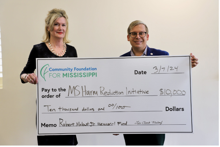 Robert Malouf Jr. Memorial Fund at CFM Makes First Grant to Mississippi Harm Reduction
