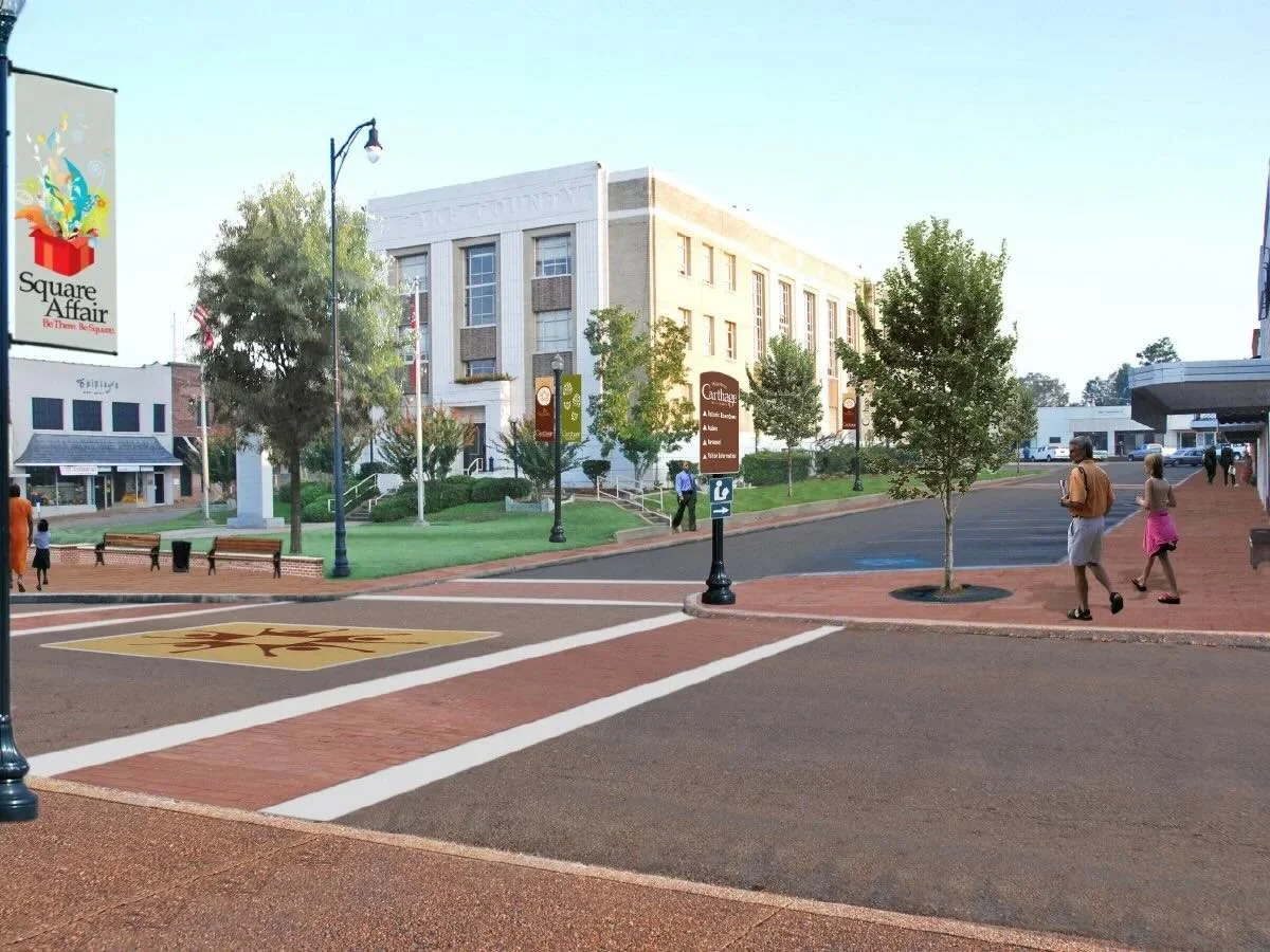  A rendering of improvement opportunities in Carthage, Mississippi. 
