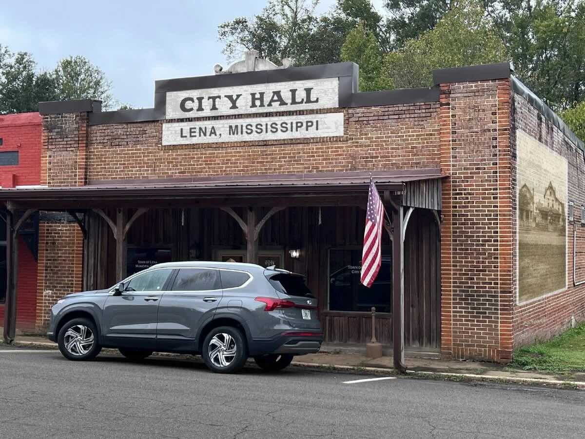  A rendering of signage and mural opportunities in Lena, Mississippi.  