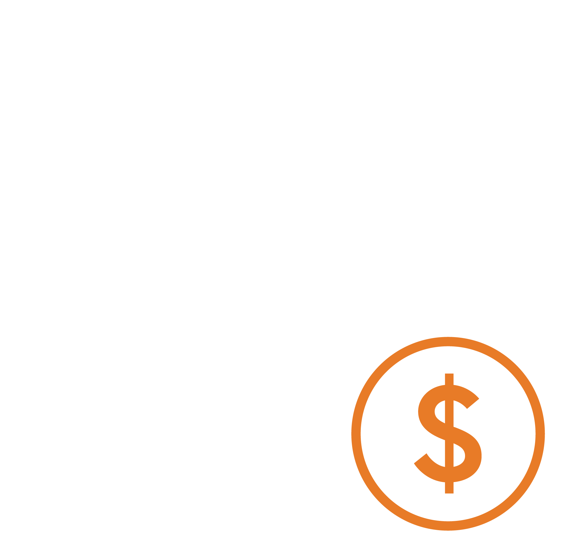 Outline of a person with a graduation cap and a dollar sign in a circle.