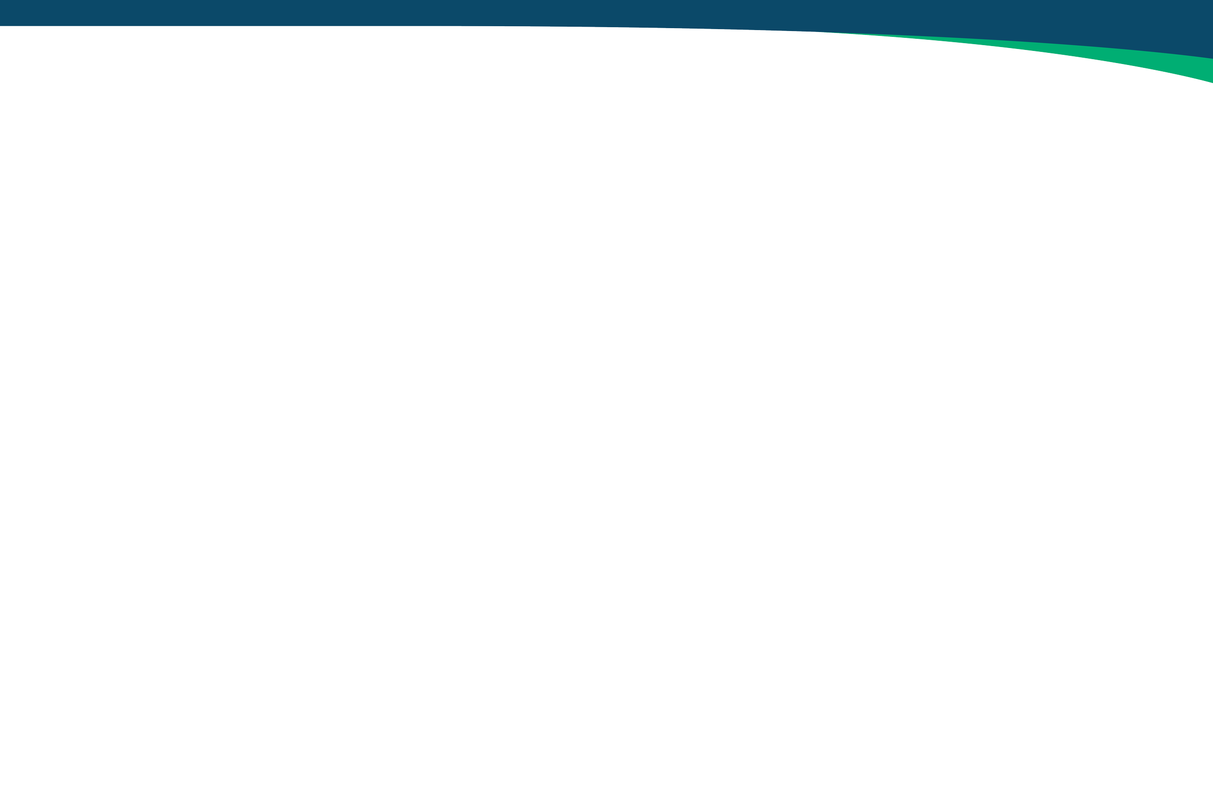 A black background with a colorful curved line at the top and some small white text.