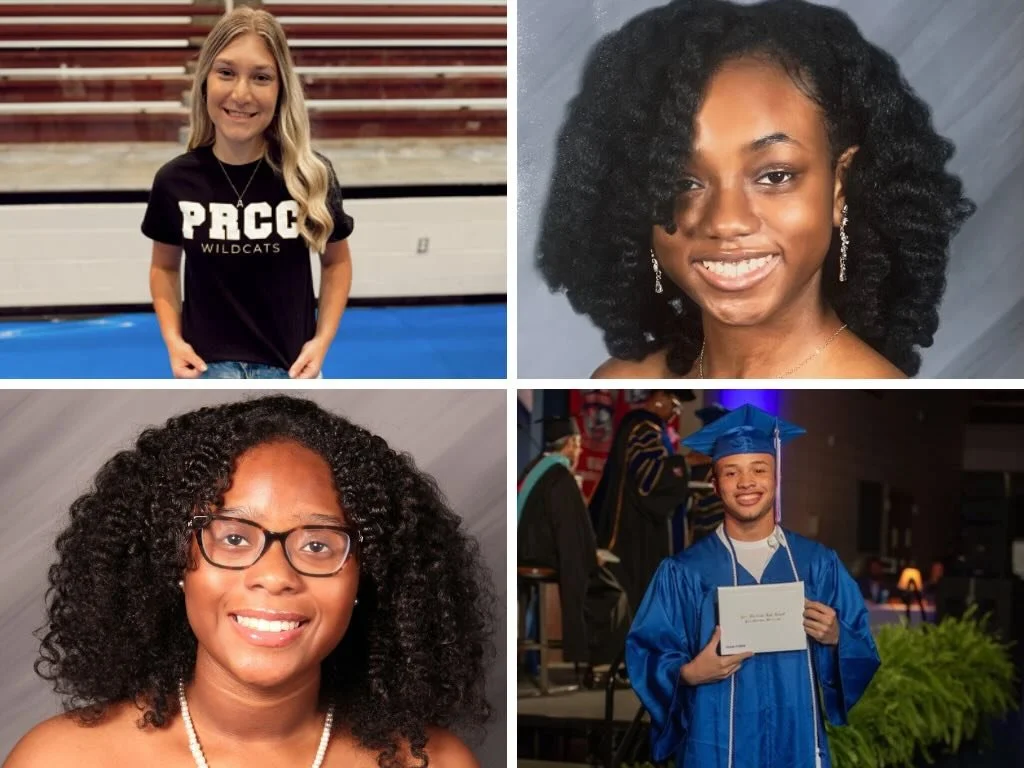 James and Madeline McMullan Family Scholarship recipients: Allie Armstrong (top left), Samyia Sanders (top right), Kalaeja Jones (bottom left), ZeMylan Coleman (bottom right).