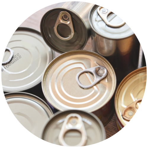 circle phot of can lids