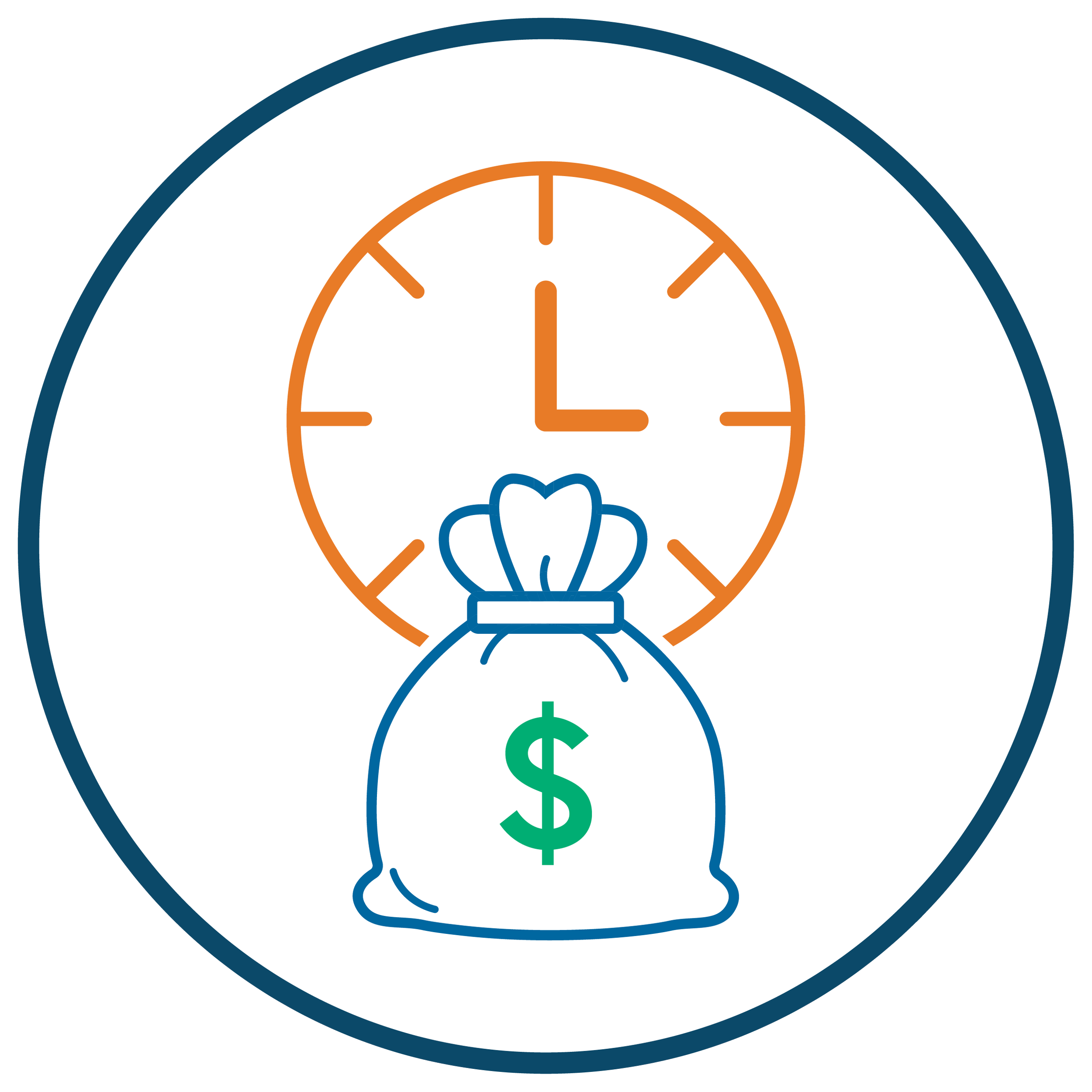 Illustration of a human head with a dollar sign inside, signifying wealth or financial thoughts.