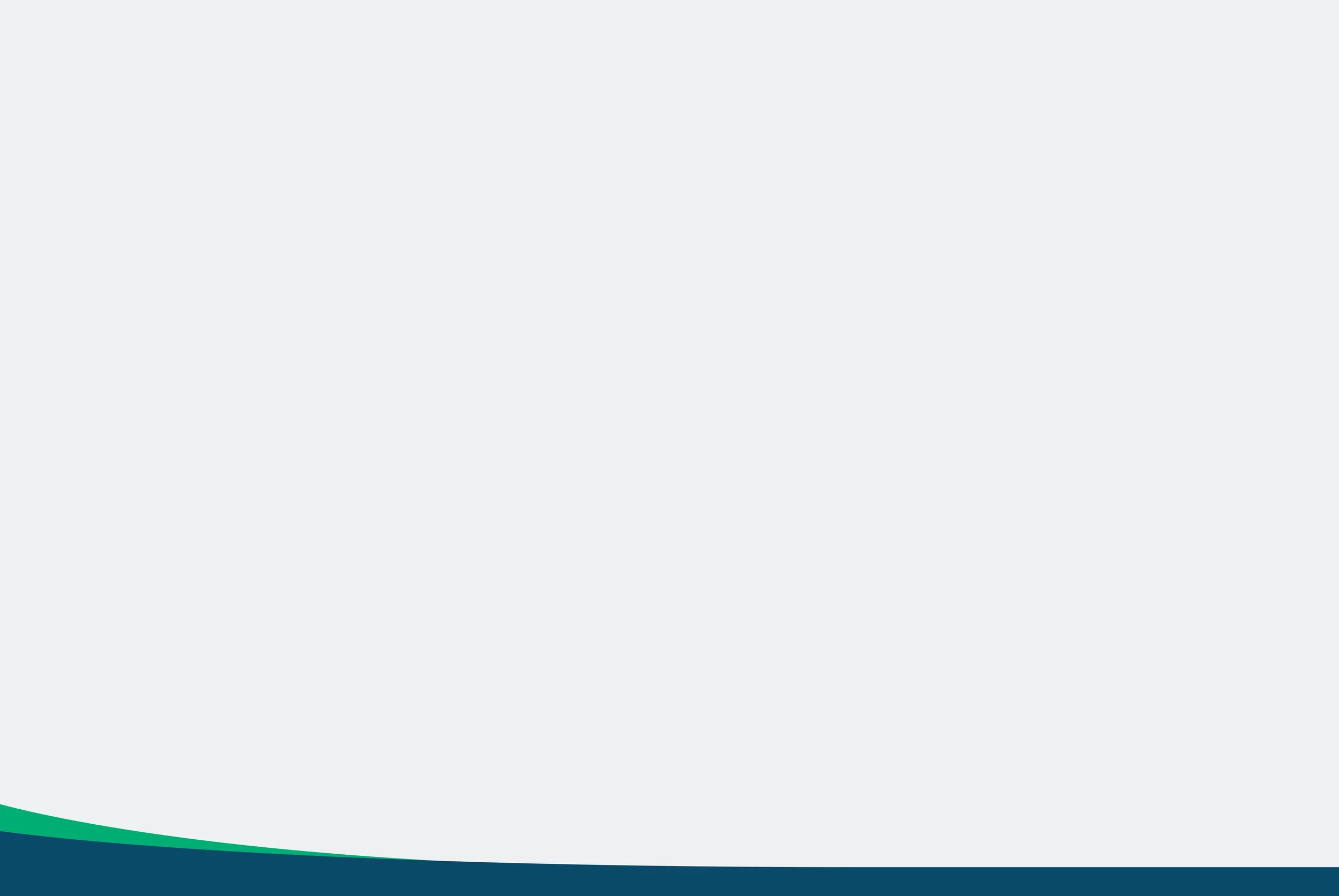 A presentation slide showing a dark green and blue wave design at the bottom, with a colored chart and text on a white background.
