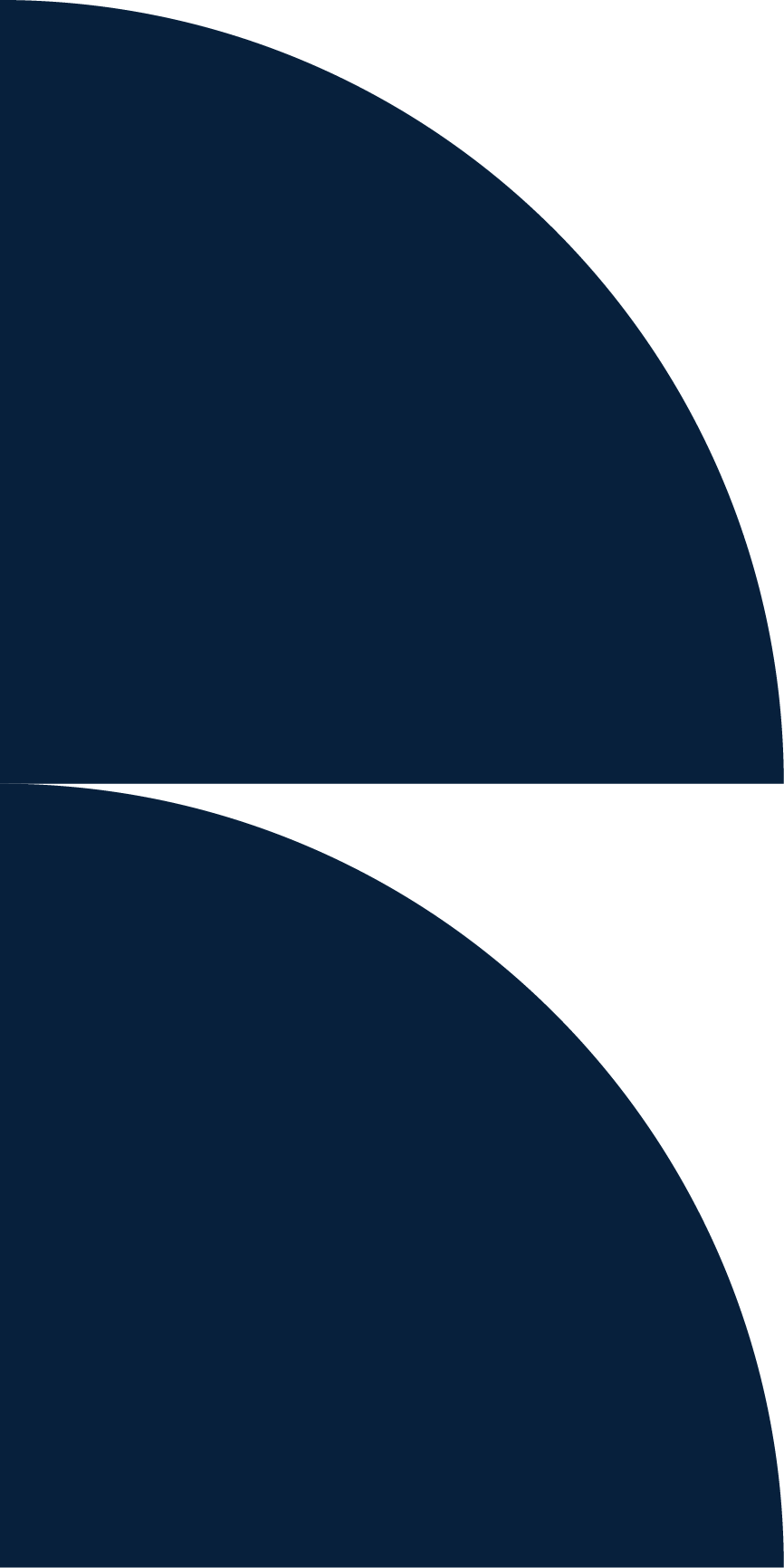Black background with large navy blue semi-circular shapes overlapping each other.