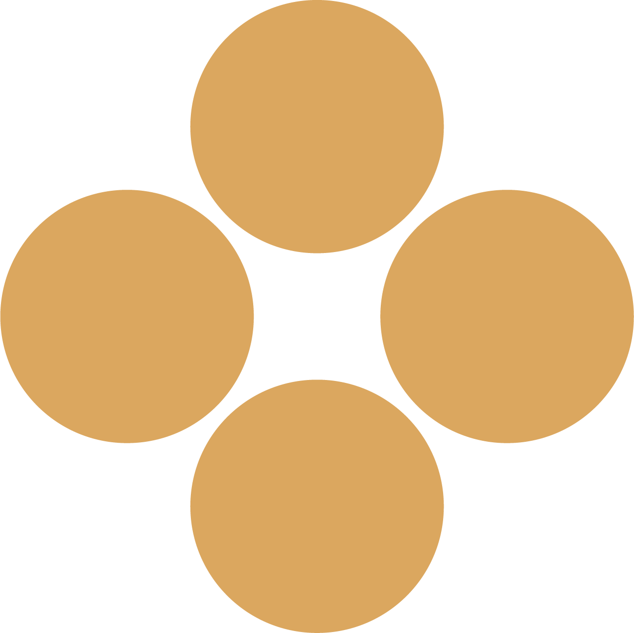 Four yellow circles arranged in a pattern.