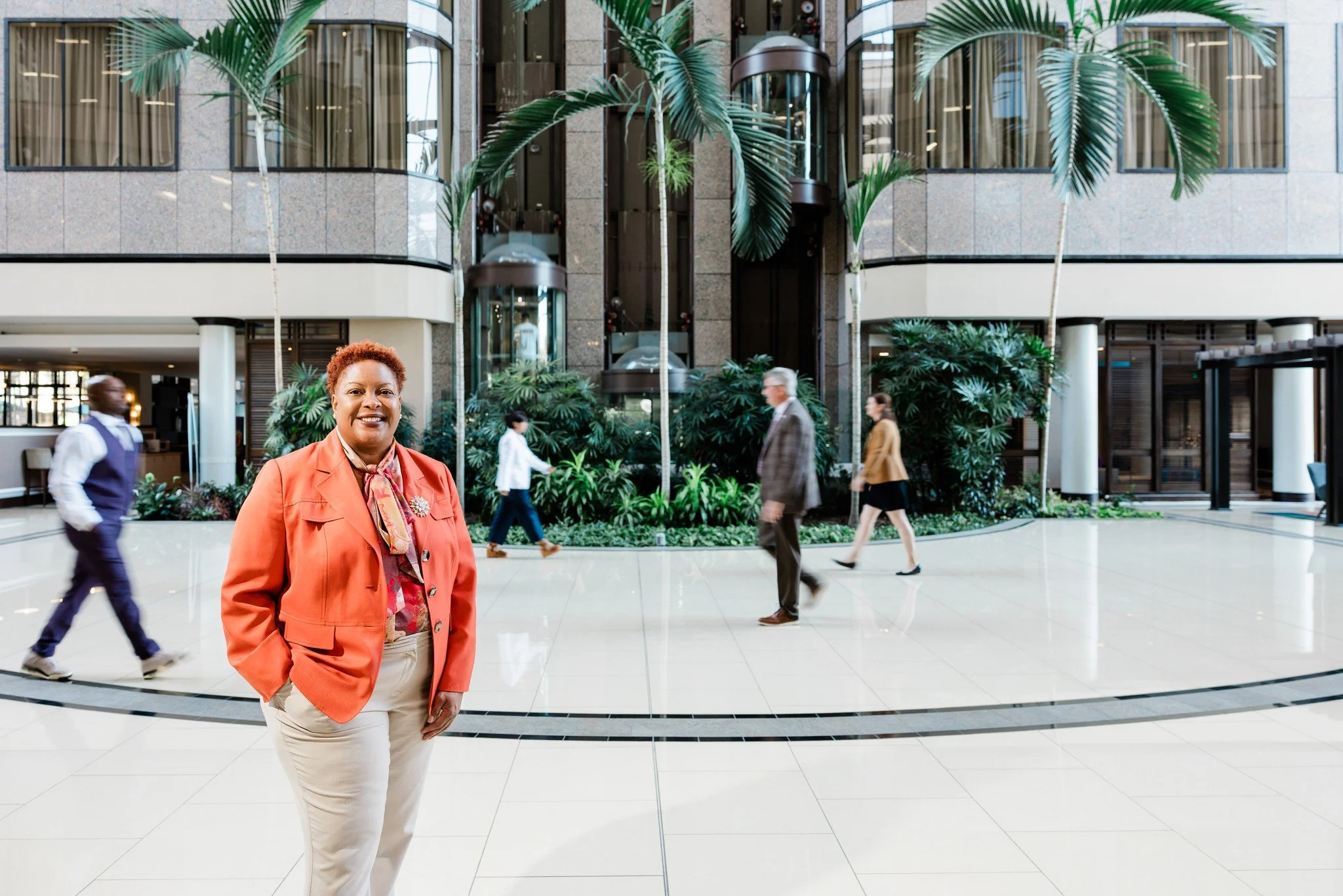 I've had the honor of photographing The Tampa Bay Business Journal's Most Admired CEOs feature for the past few years. This shot is from last year's session with Bemetra Simmons of Tampa Bay Partnership. We went in with a clear vision; people moving 