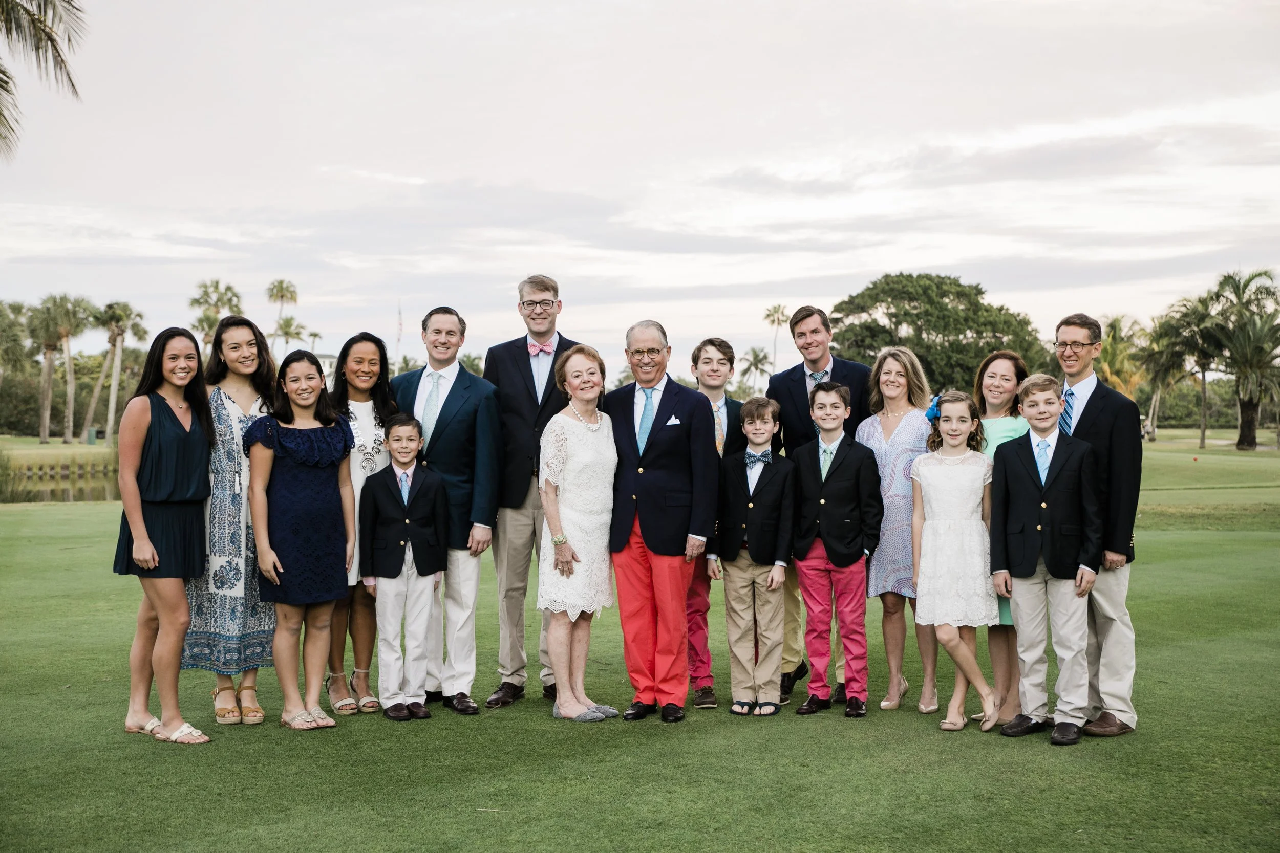 Boca Grande golf course is the setting for an 18-person multi-generational family portrait