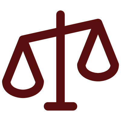 Icono de balanza que representa el área de derecho civil.