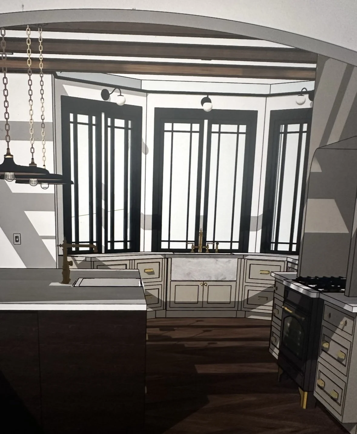 Remodel Kitchen rendering by Opal & Oak