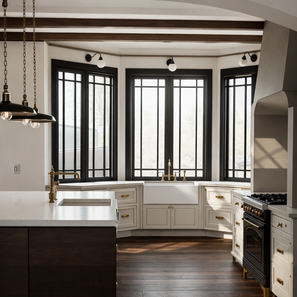 Photorealistic rendering of a kitchen remodel by Opal & Oak