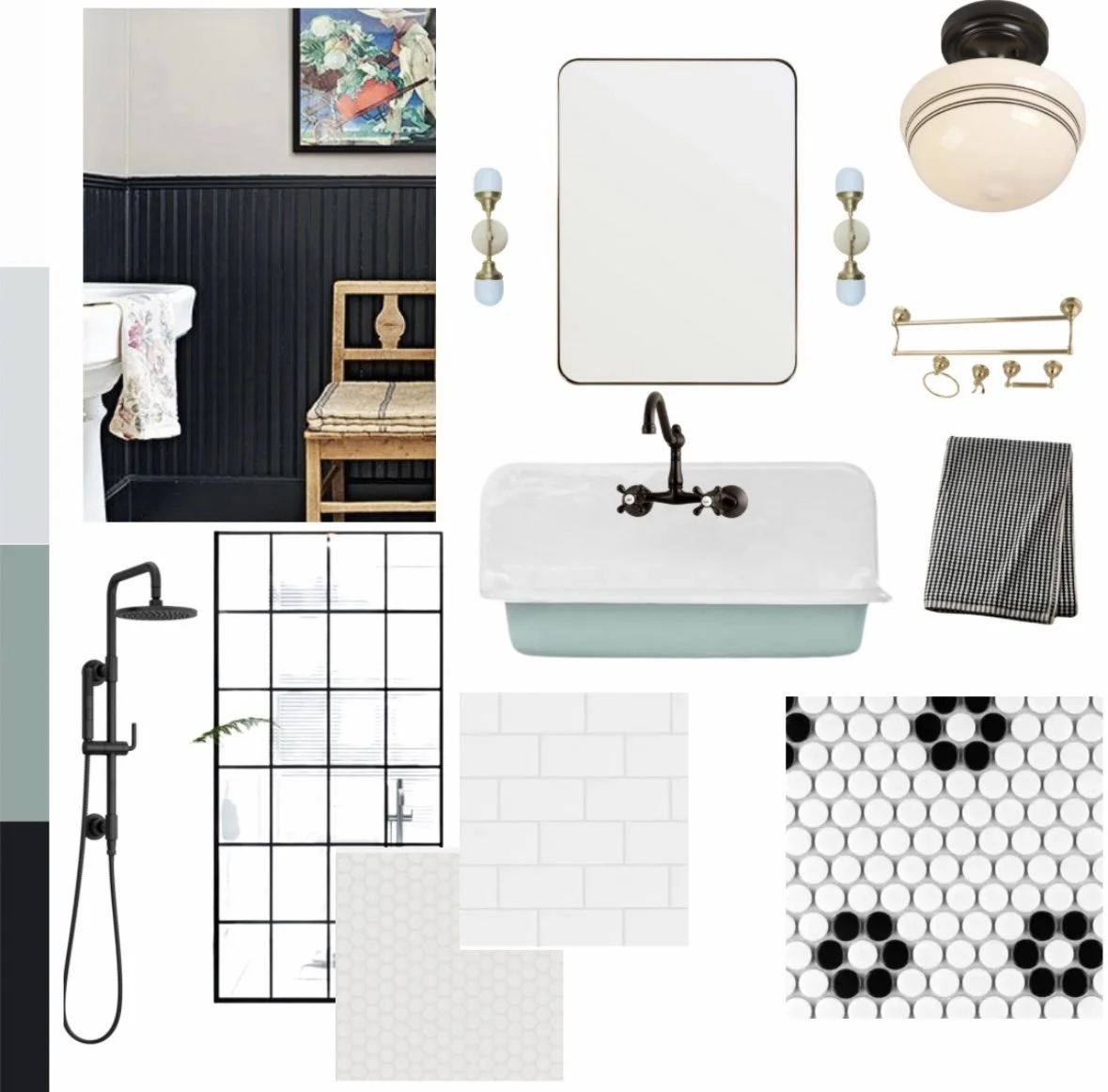 Modern Farmhouse Bathroom mood Board by Opal & Oak