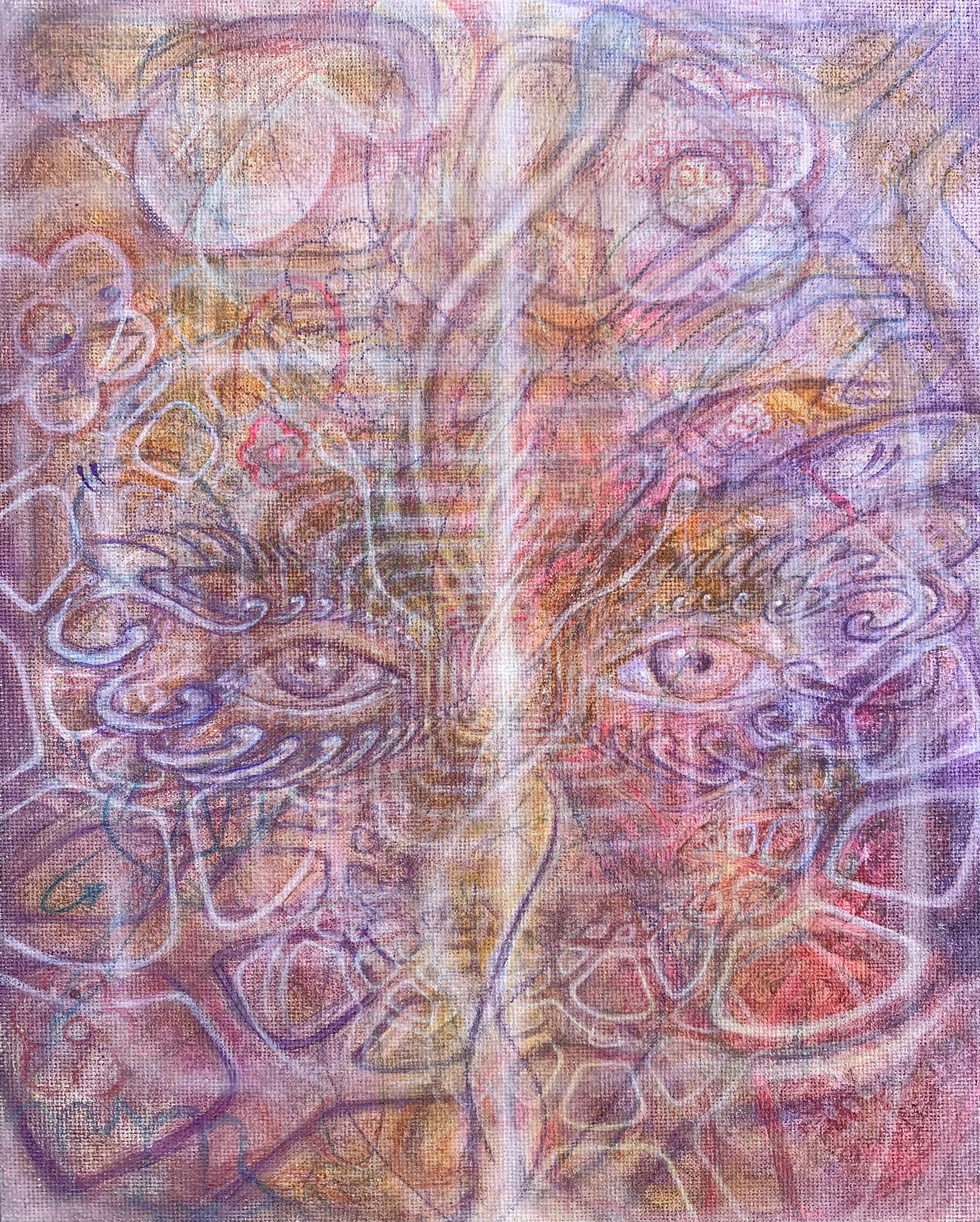 "Butterfly Vision" - 2024, 30 x 20 cm, Acrylic on Canvas