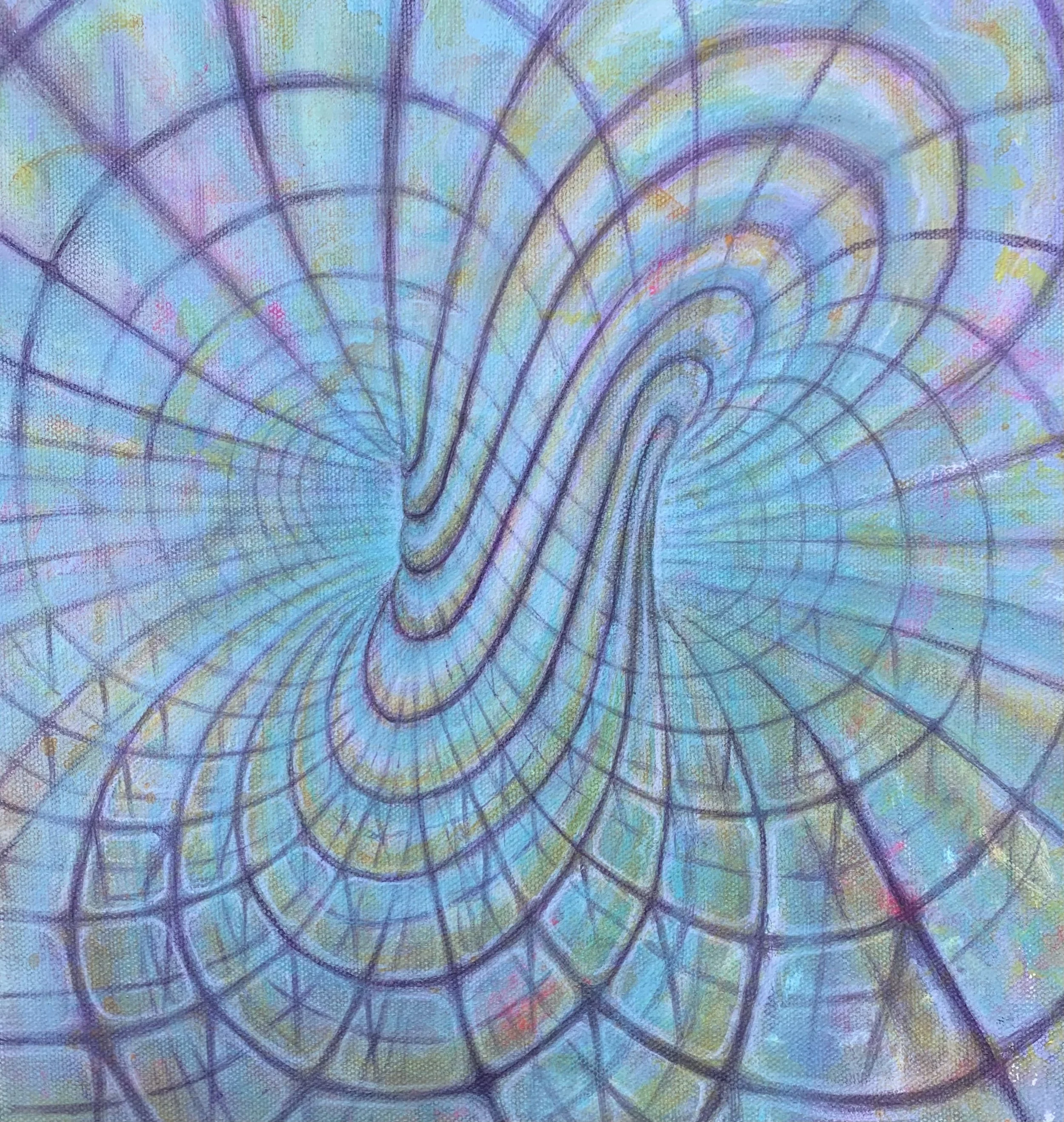 Returning to the Center Study, 30 x 30 cm, 2024, Acrylic on Canvas