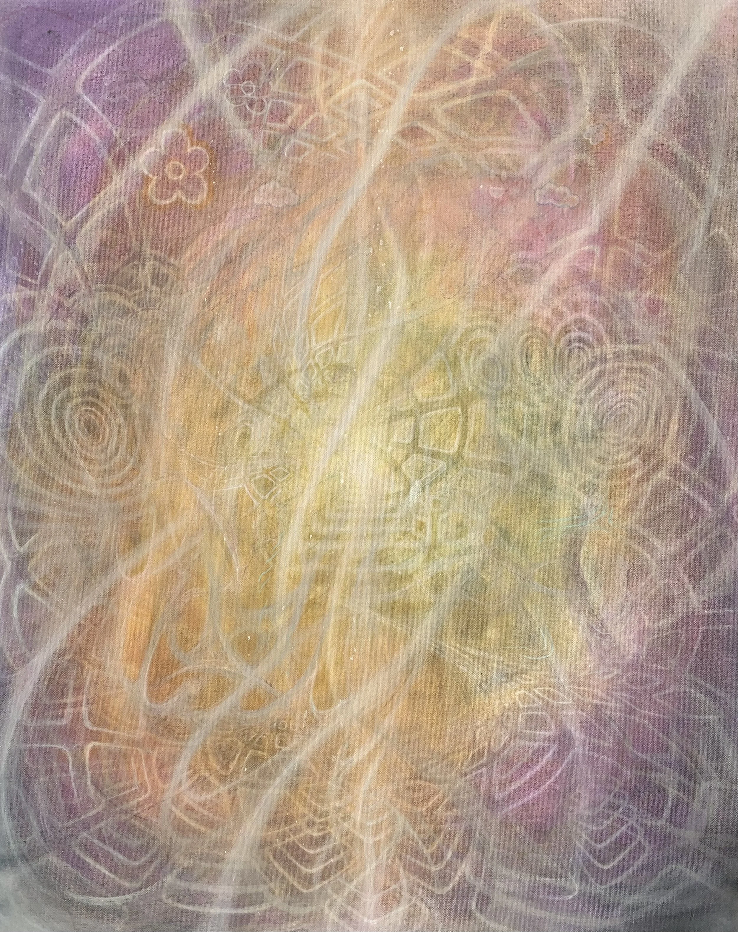 Touching the Light,
2024,
80 x 50 cm,
Acrylic on canvas