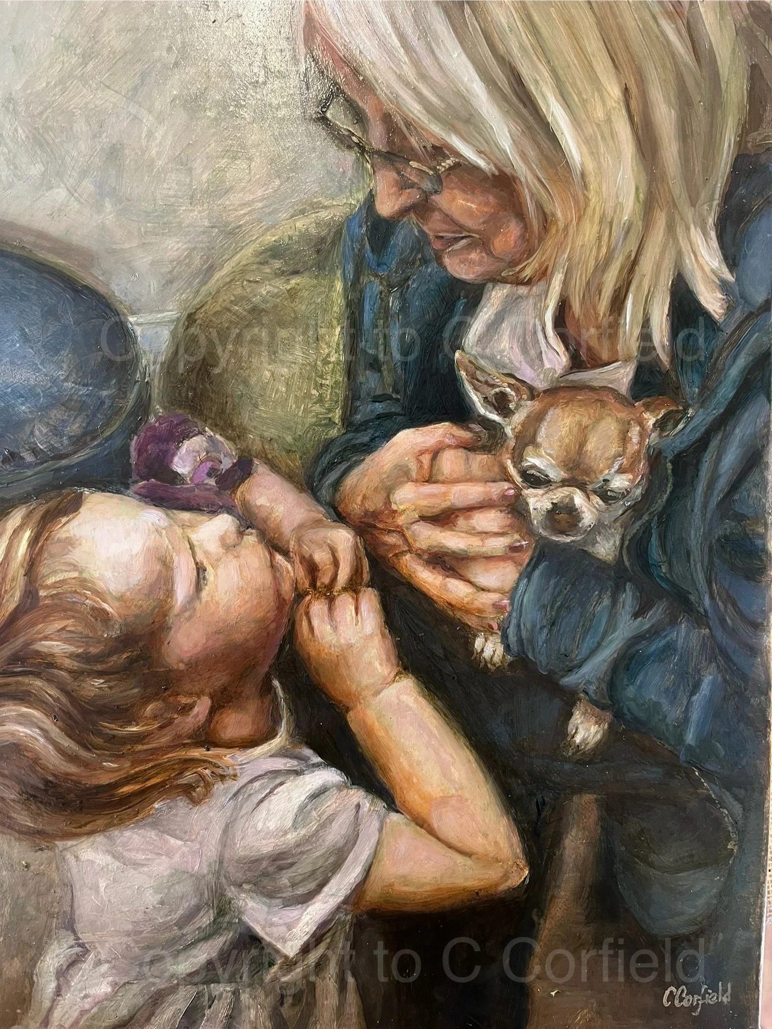 Close to Her, Oil on Linen