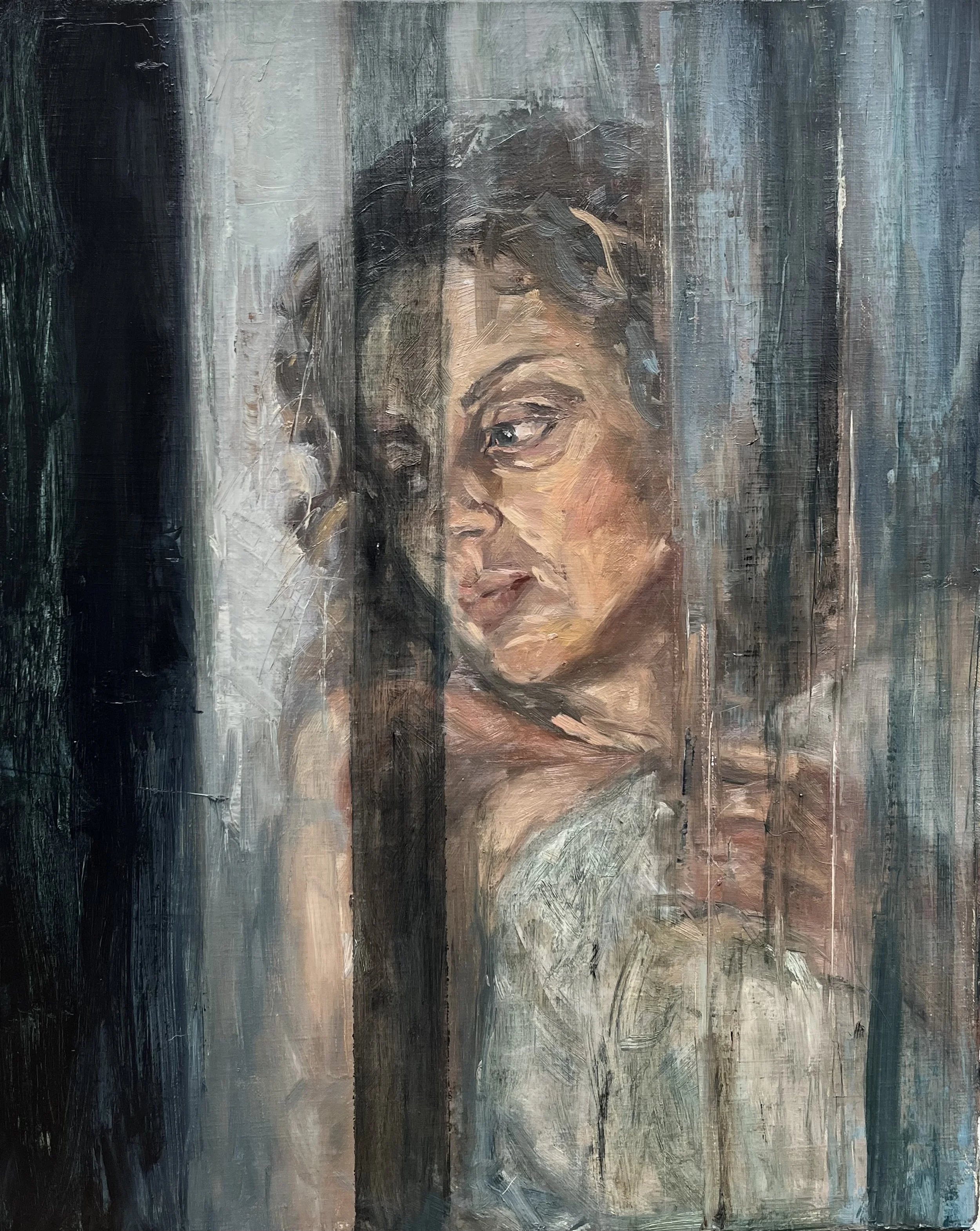 What the Glass Kept, Oil on Linen, 40 x 50cm