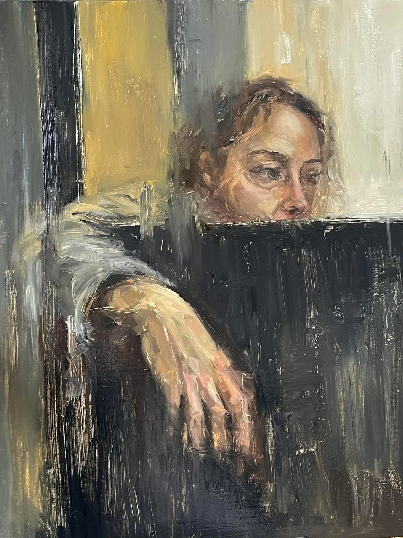 Held in the Threshold, Oil on Linen, 50 x 40cm