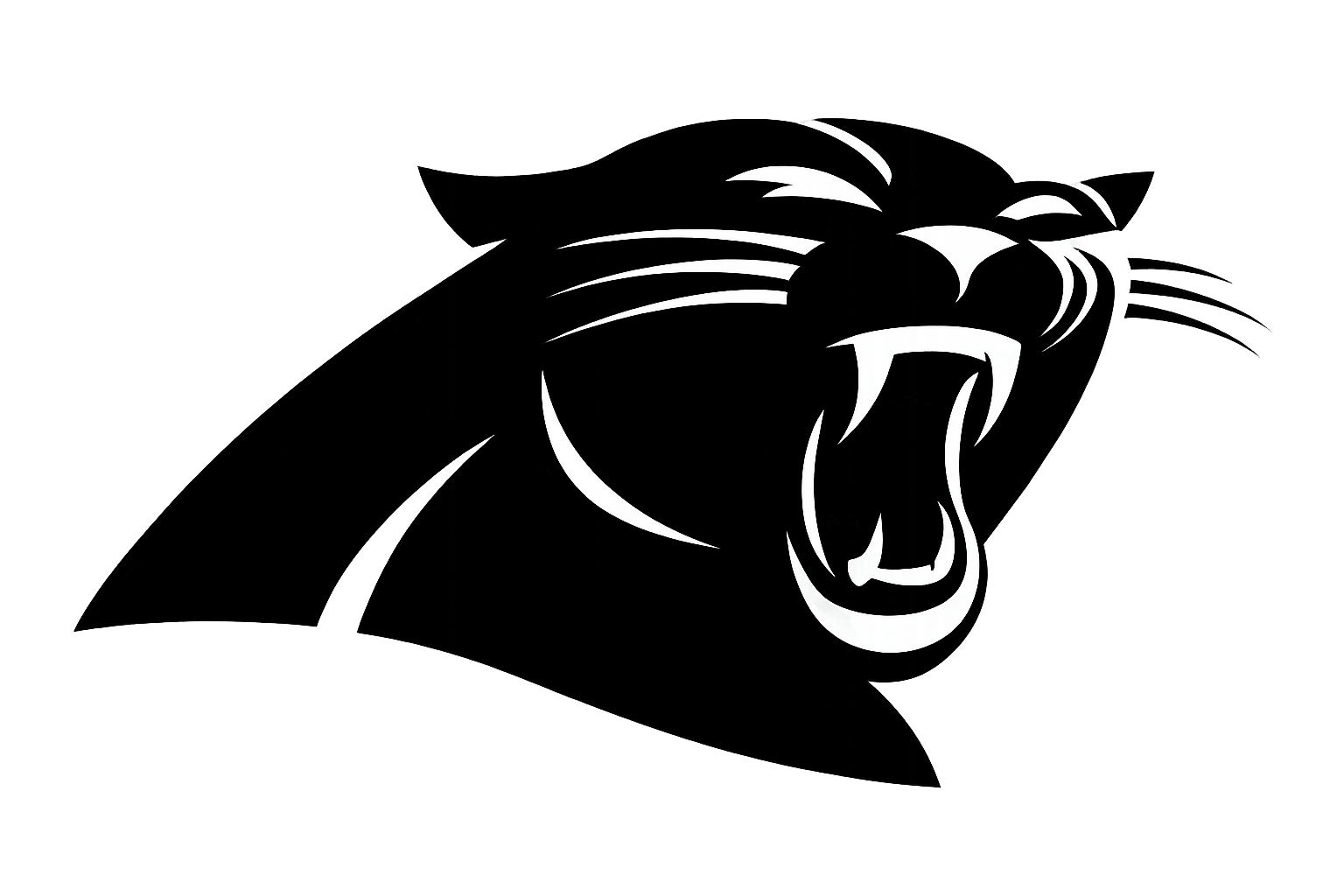 Swedeborg Panthers logo featuring a snarling black panther head