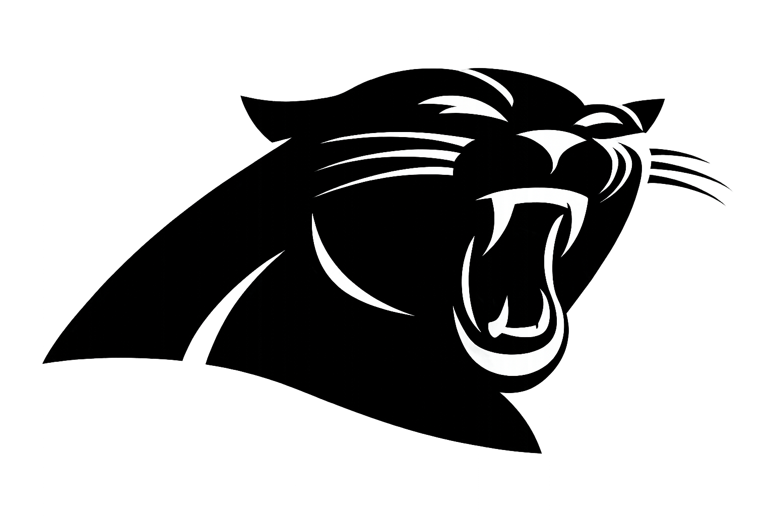 Swedeborg Panthers logo featuring a snarling black panther head